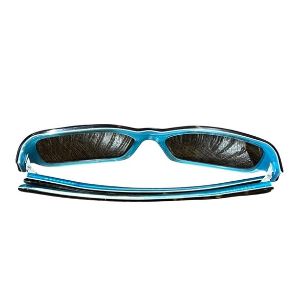 Oakley Womens Tortoise & Blue Emblem 2.0 Rectangular Sunglasses W/ Case - Picture 7 of 9